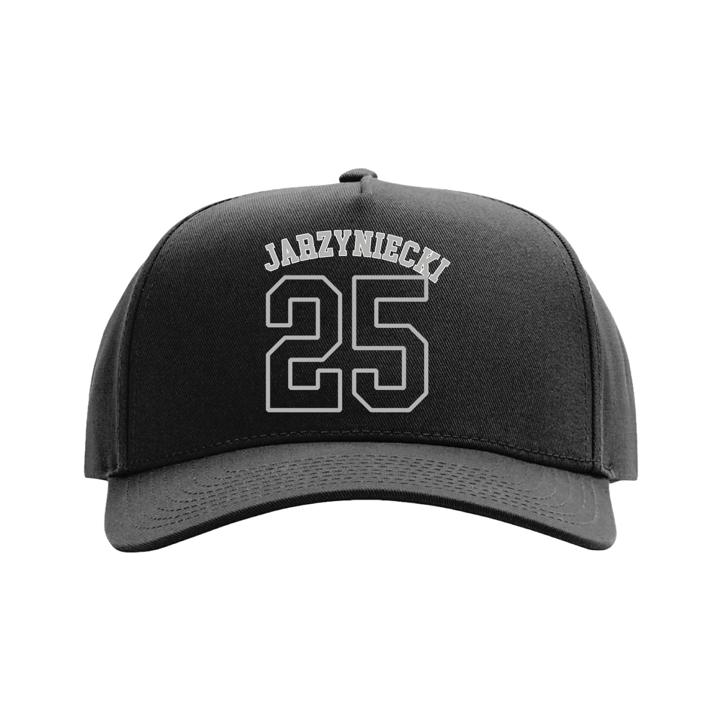 Full Fabric Five-Panel Champ Cap — Shirsey Arch in Black