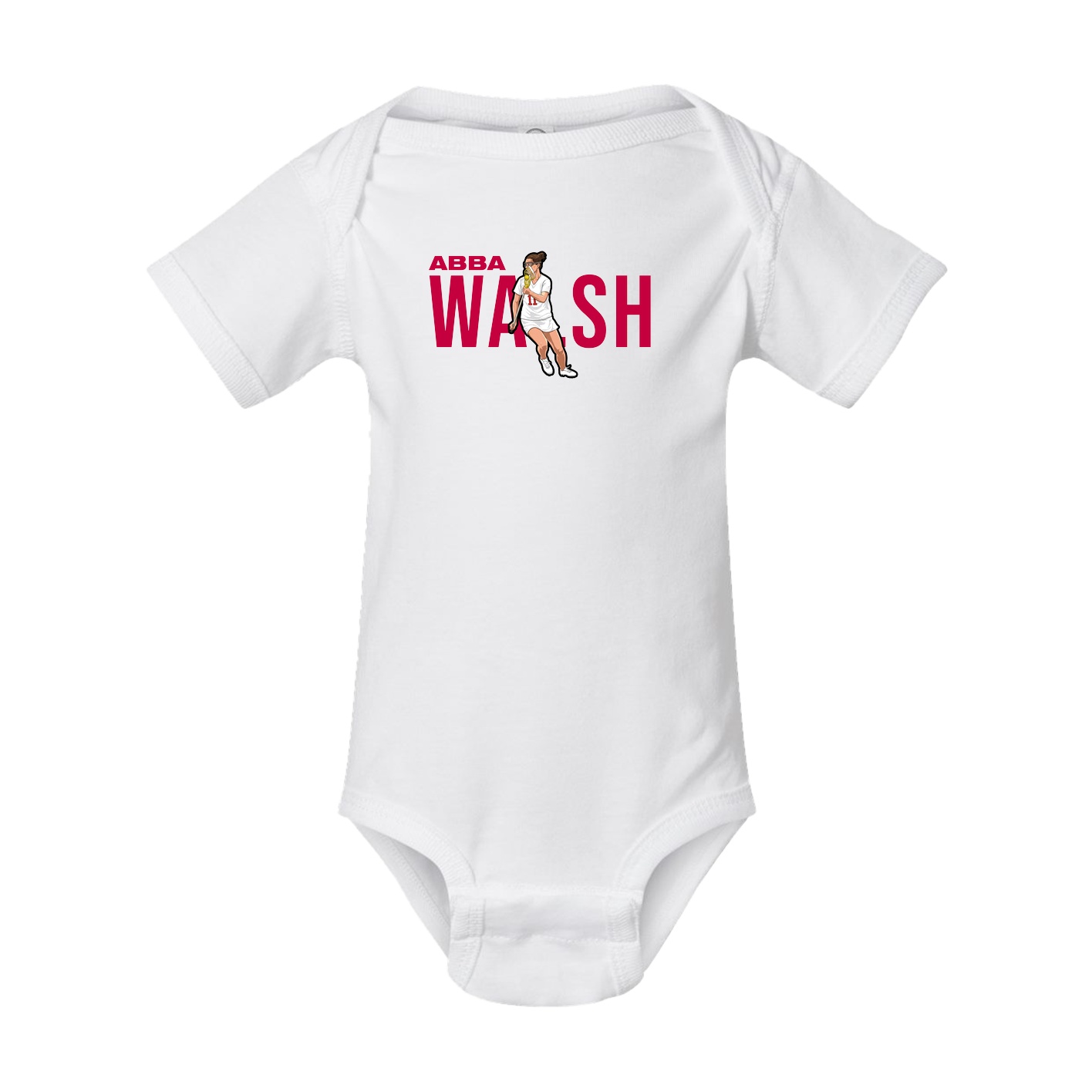 Baby Onesie — Player Name in White