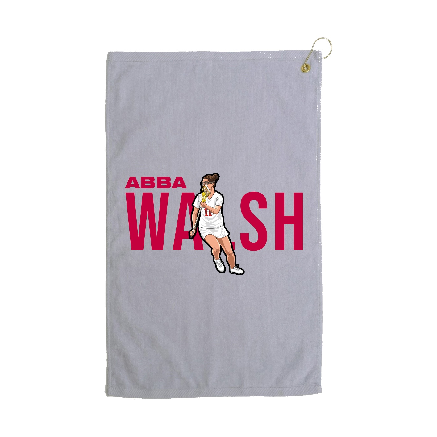 Golf Towel — Player Name in Grey