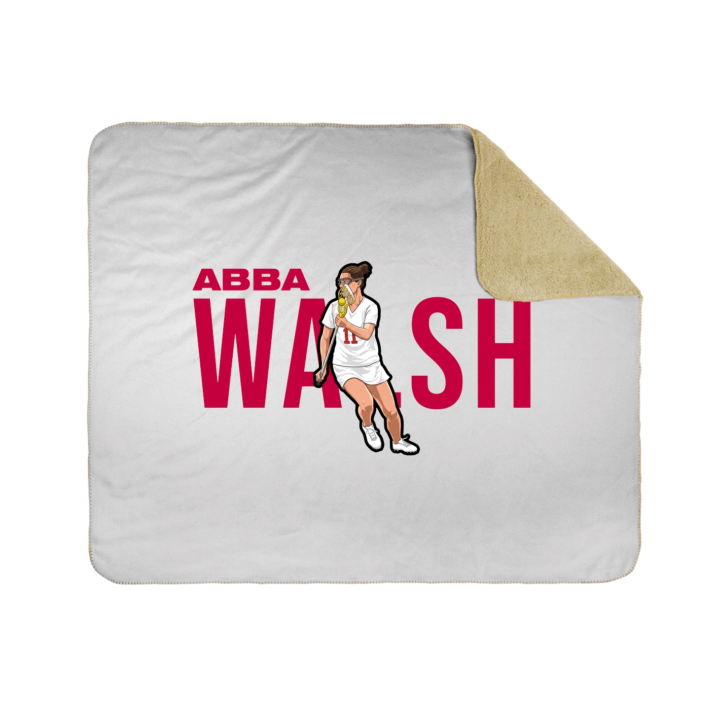 Throw Blanket — Player Name in White