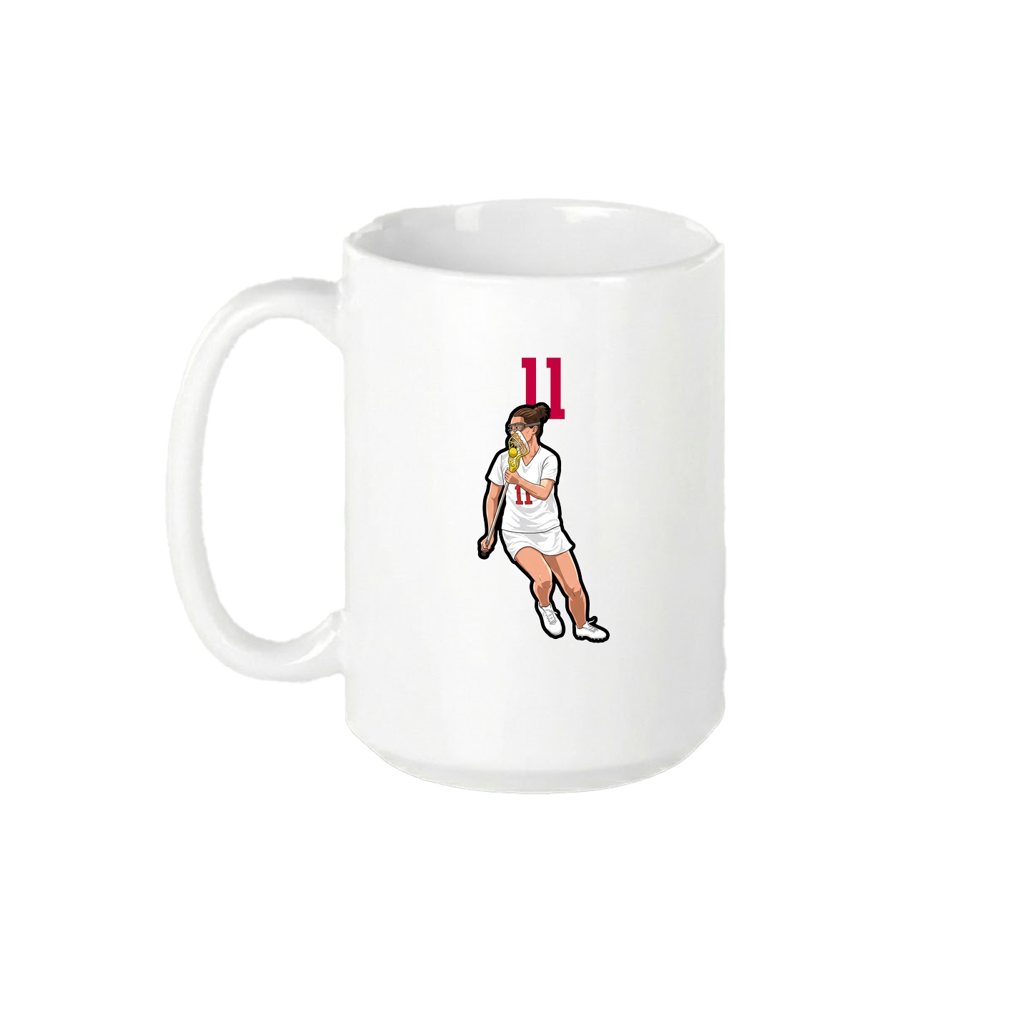 15oz Coffee Mug — Number Top in White