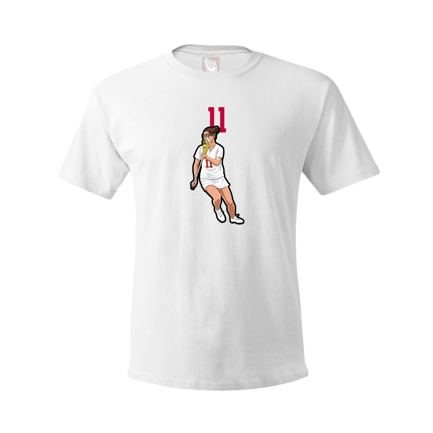 Youth Tee — Number Top in White