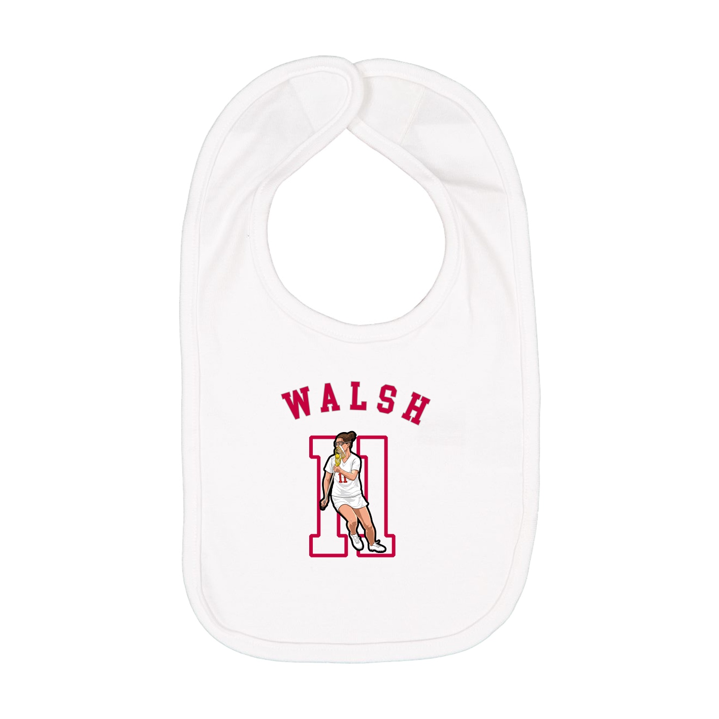 Infant Bib — Shirsey Arch in White