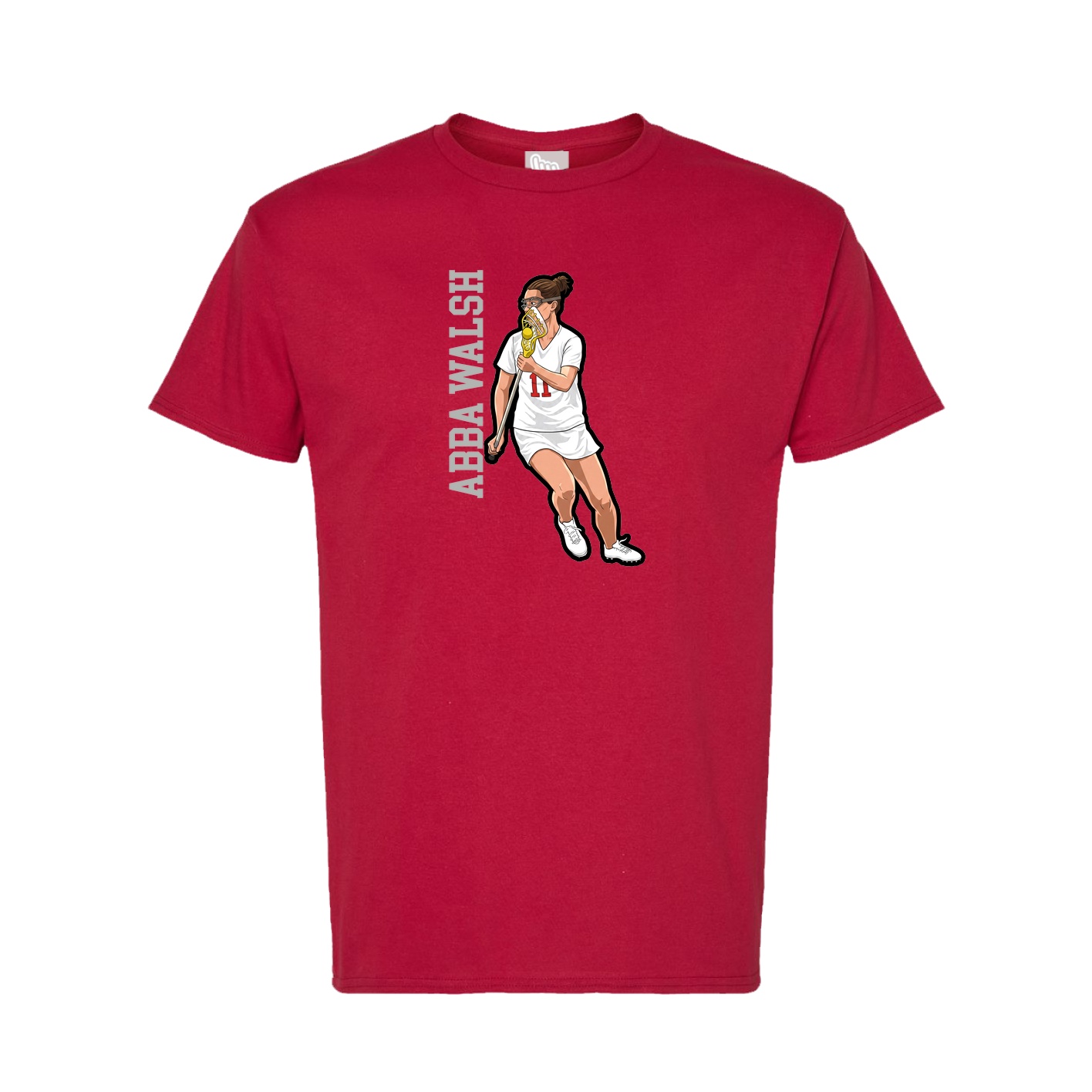 Tee — Name Vertical in Crimson