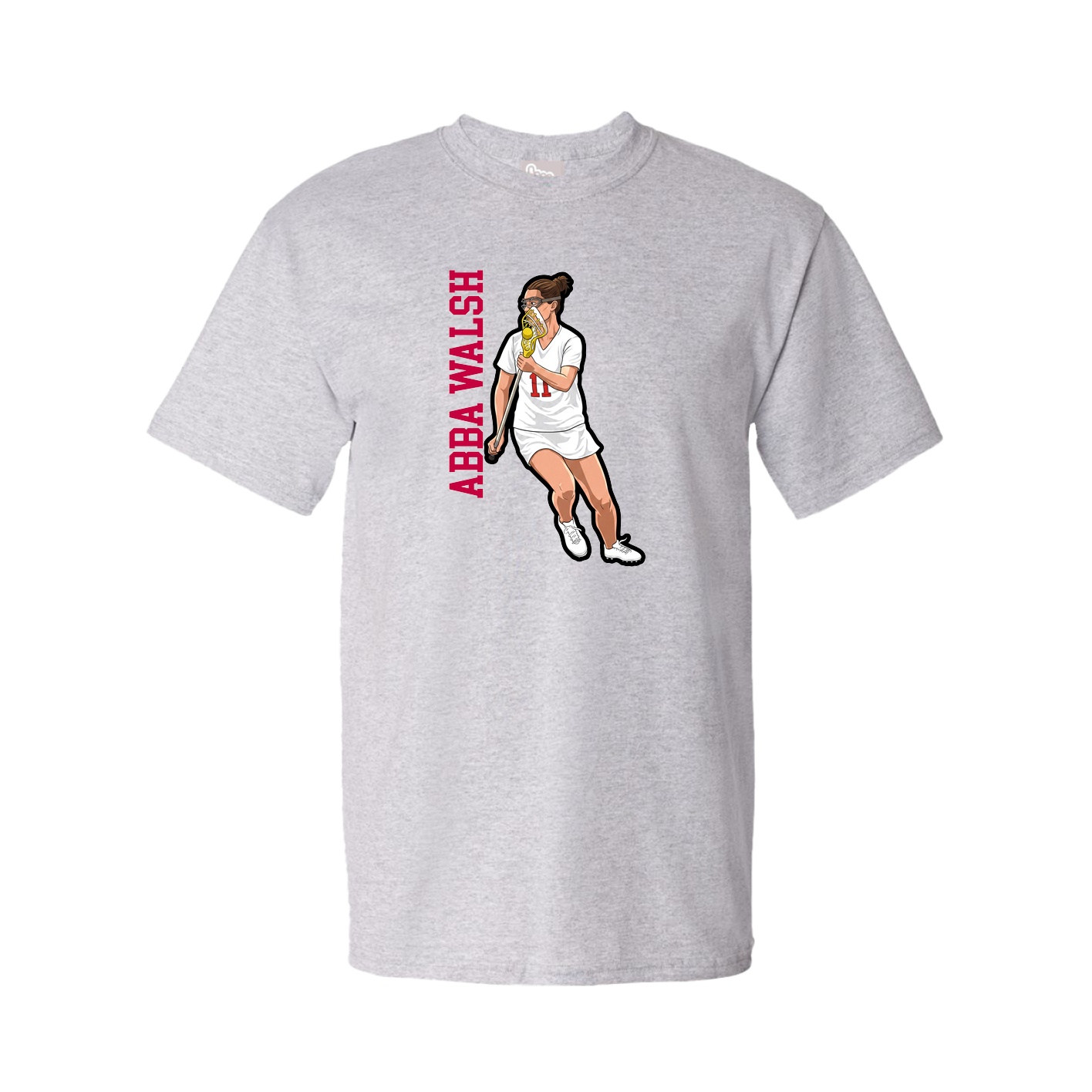 Youth Tee — Name Vertical in Grey