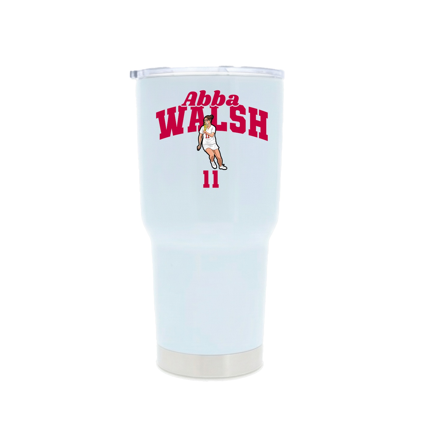 30oz Stainless Steel Tumbler — Signature Arch in White