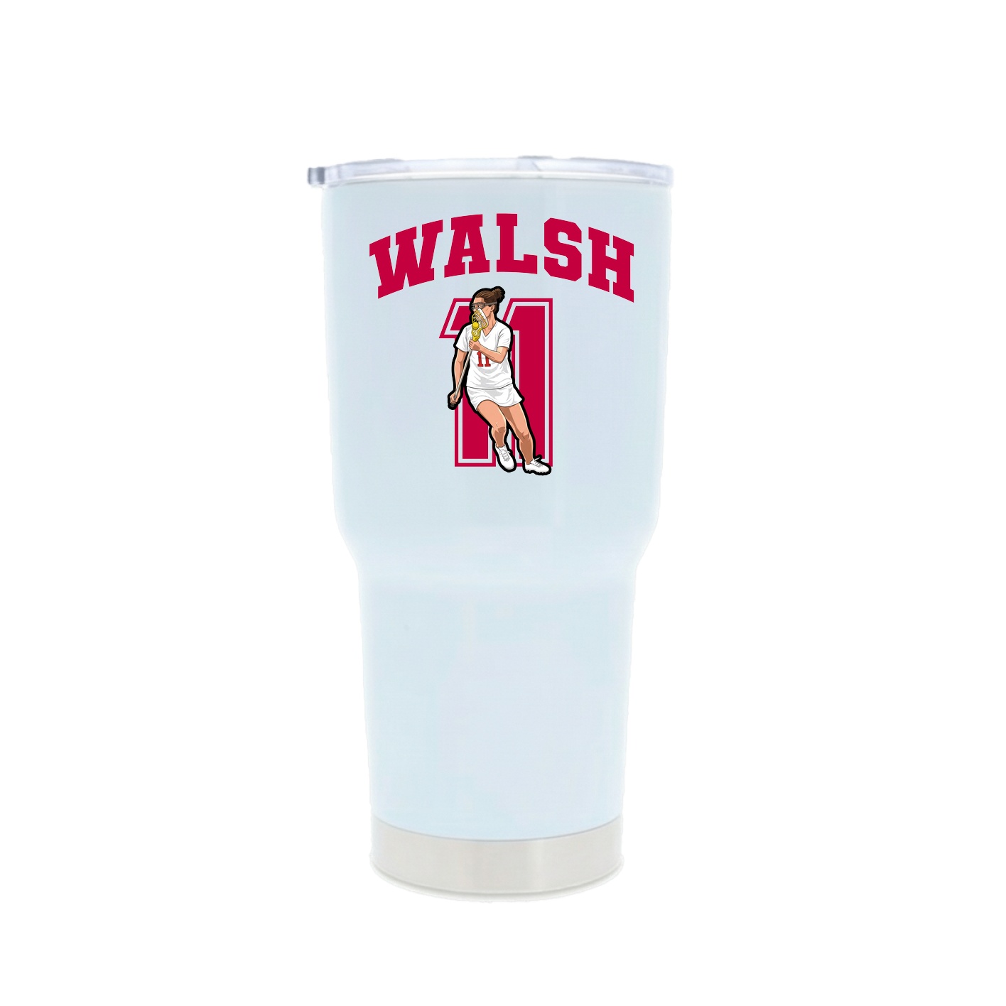30oz Stainless Steel Tumbler — Number in White