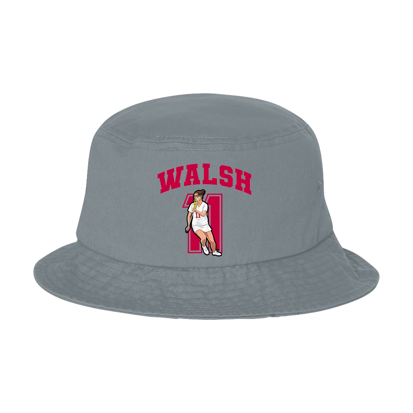 Bucket Cap — Number in Grey