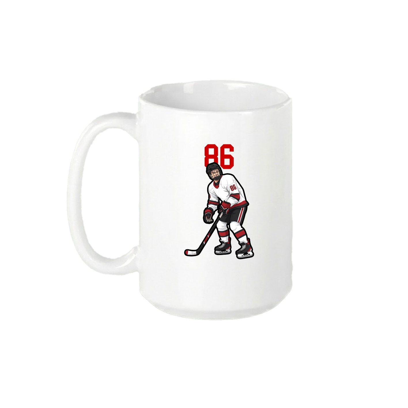 15oz Coffee Mug — Number Top in White