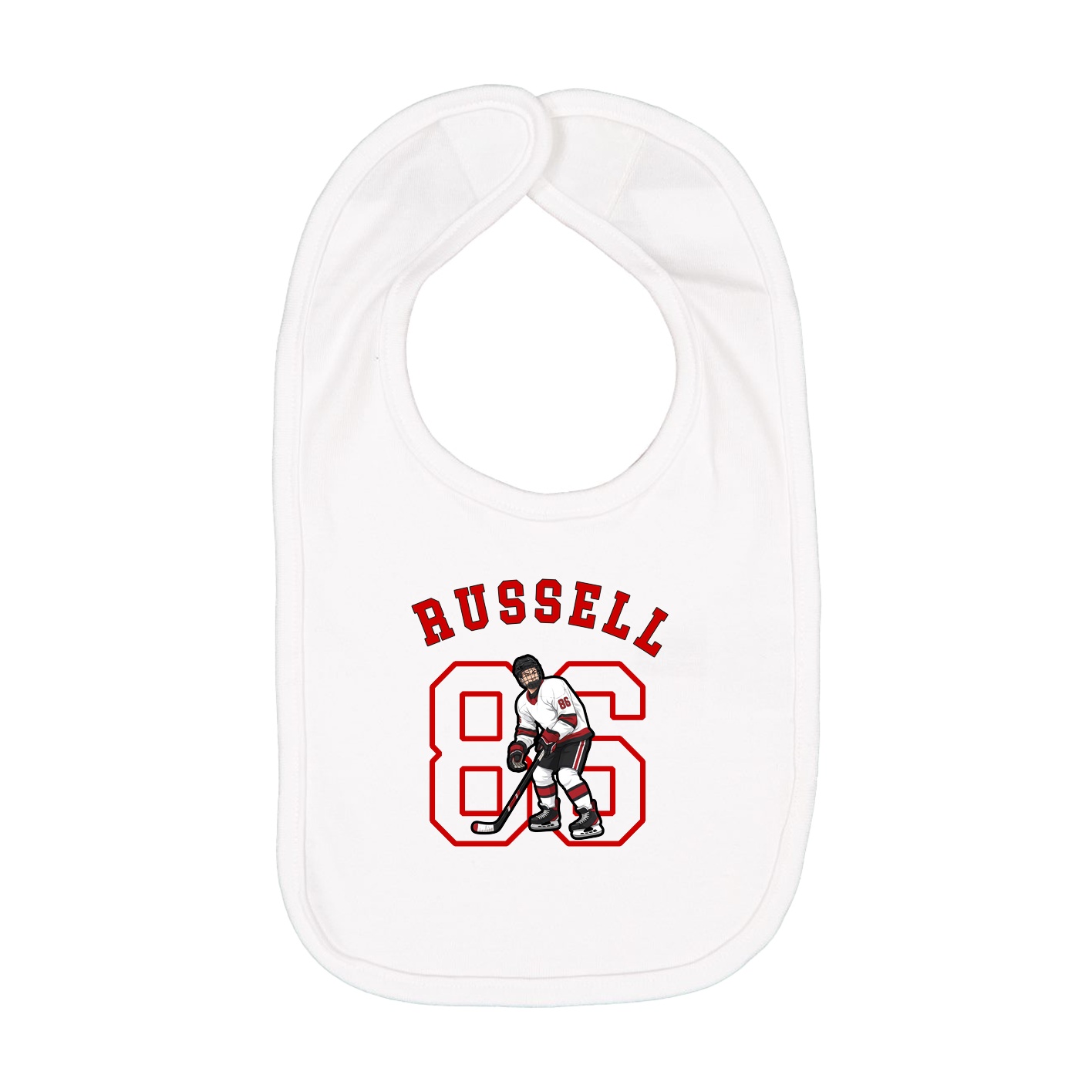 Infant Bib — Shirsey Arch in White