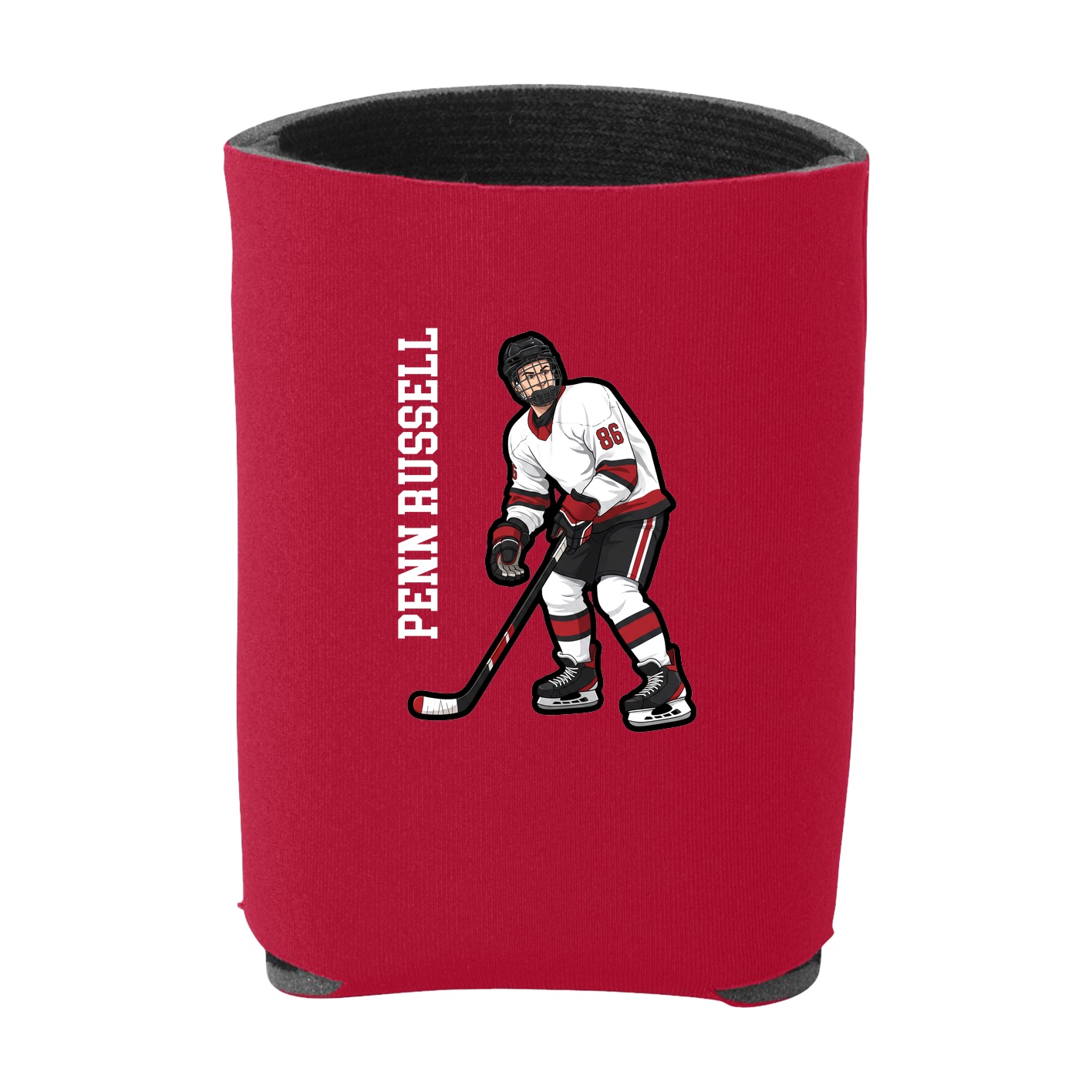 Can Holder — Name Vertical in Red