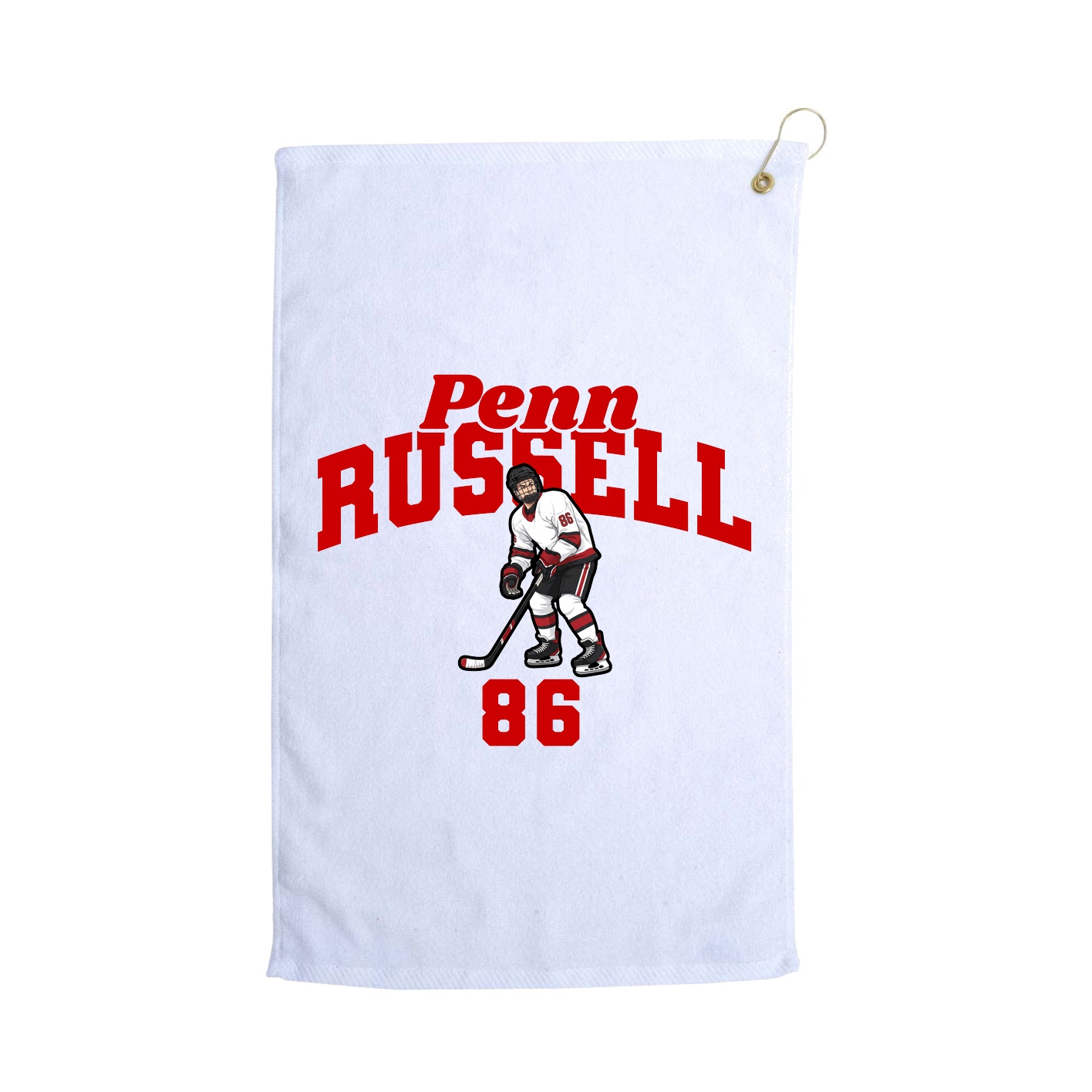 Golf Towel — Signature Arch in White