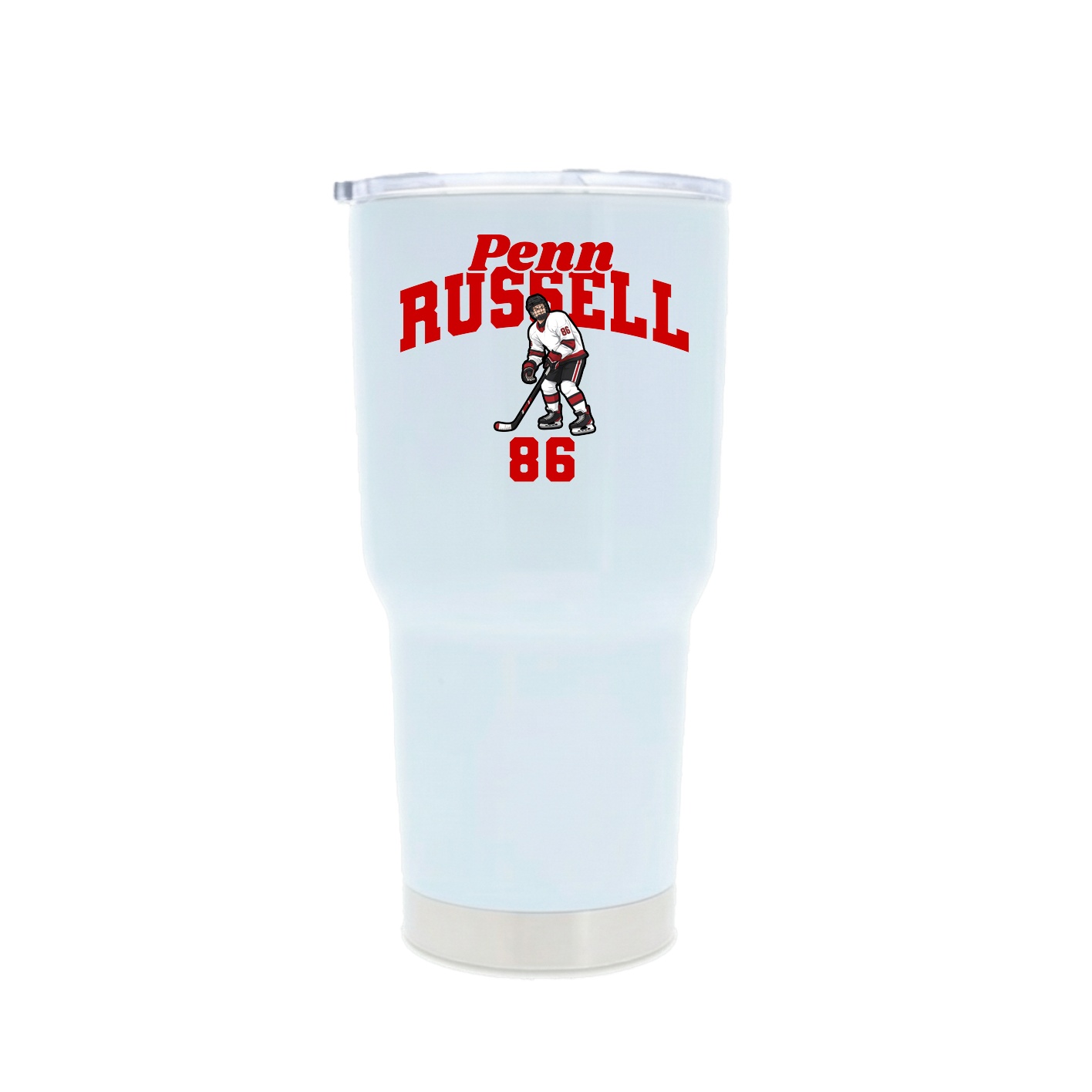 30oz Stainless Steel Tumbler — Signature Arch in White