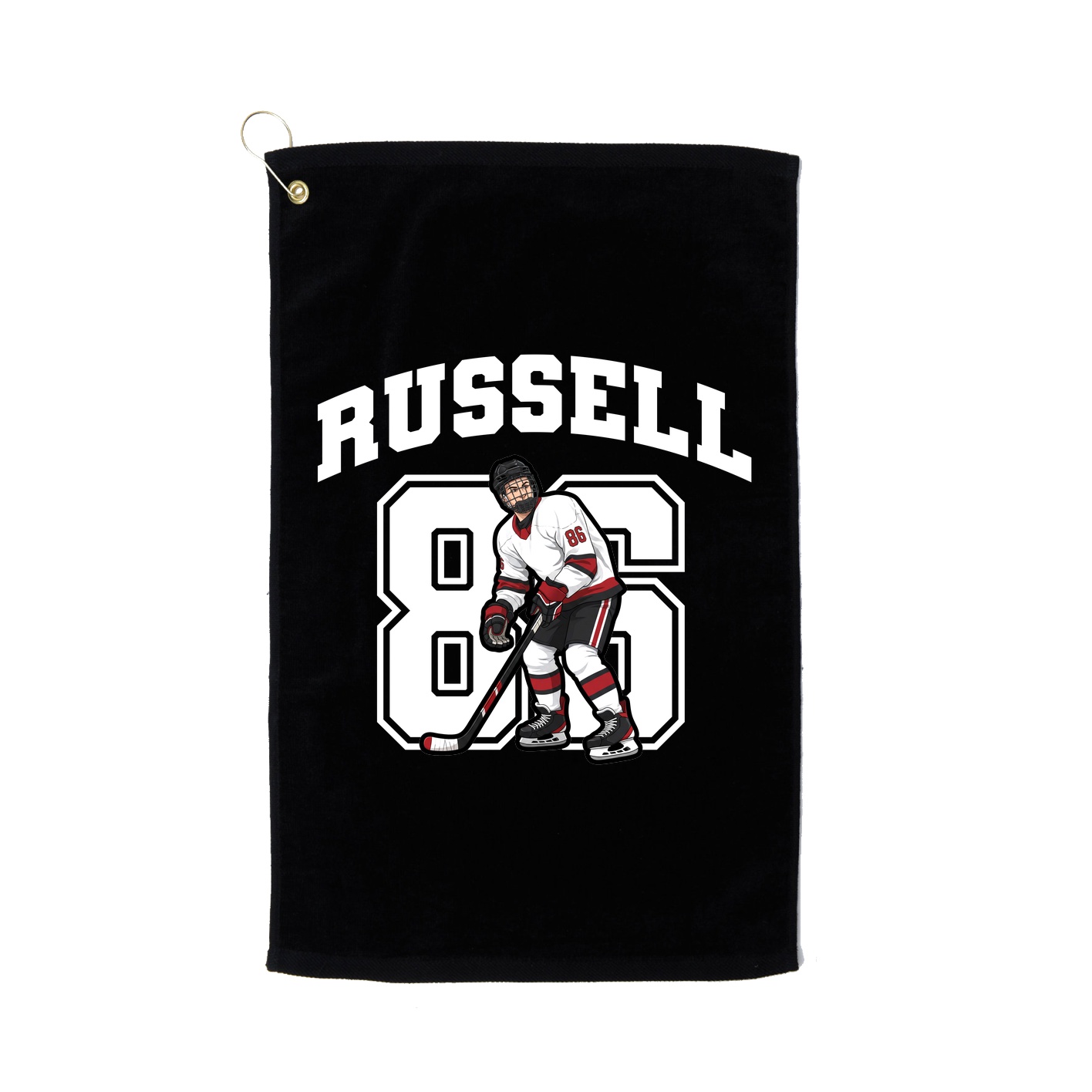 Golf Towel — Number in Black