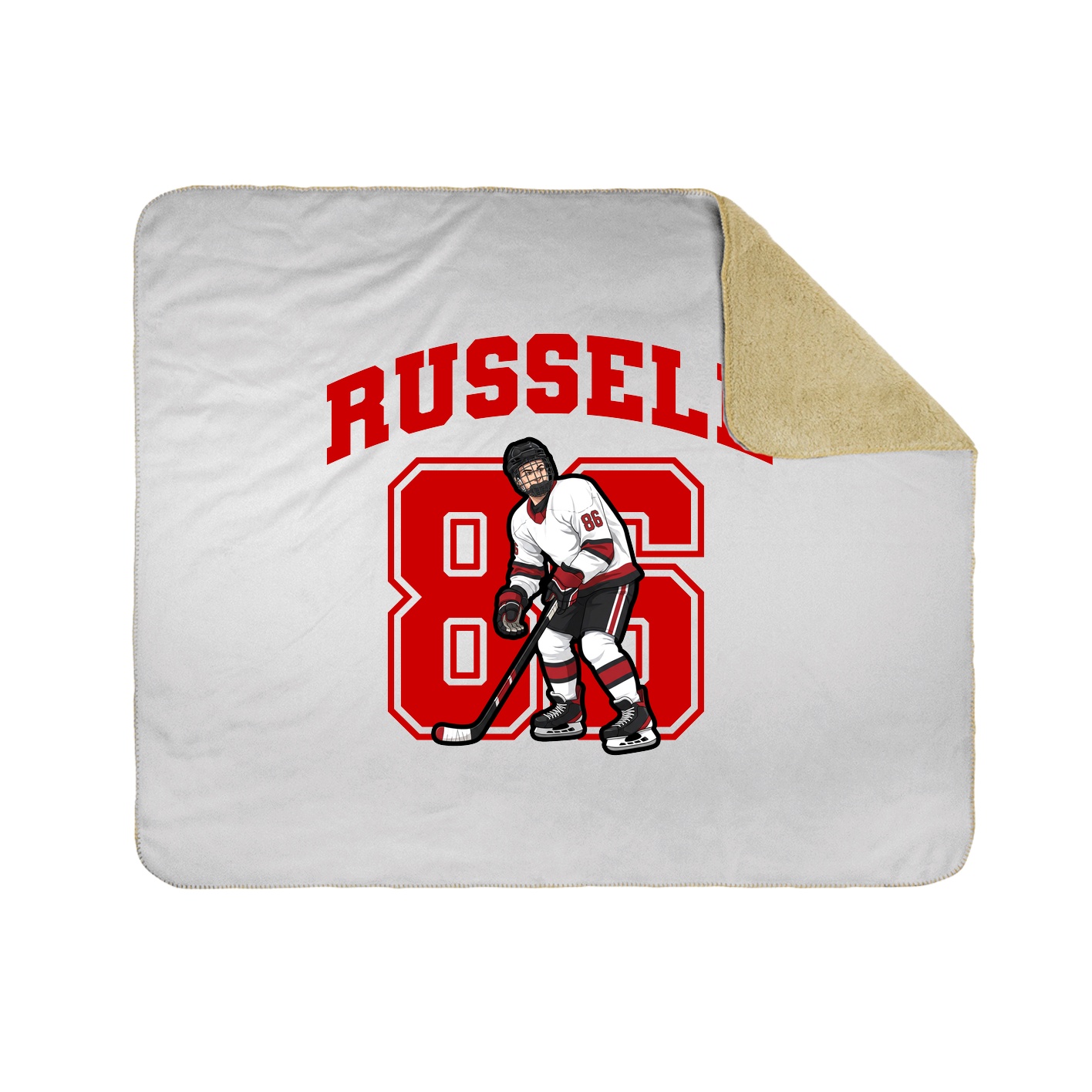 Throw Blanket — Number in White