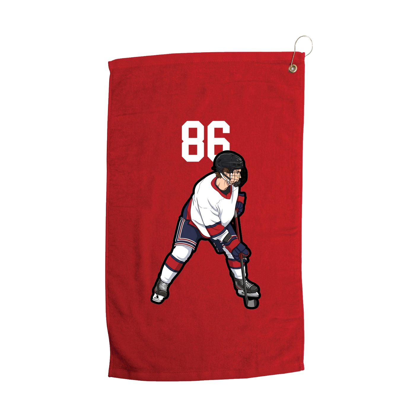 Golf Towel — Number Top in Red