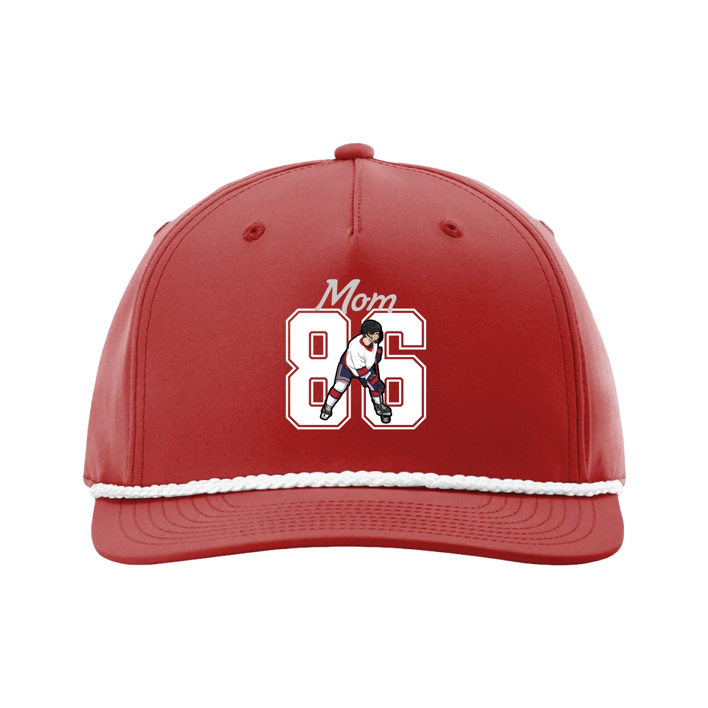 Five-Panel Classic Rope Cap — Mothers Day Shirsey in Red