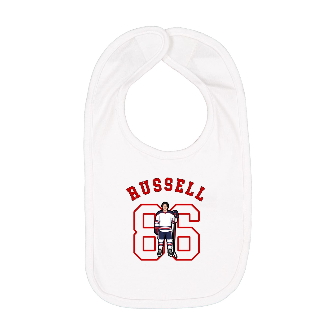 Infant Bib — Shirsey Arch in White