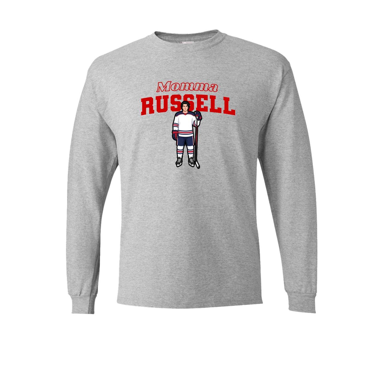 Long Sleeve Tee — Mothers Day Block in Grey