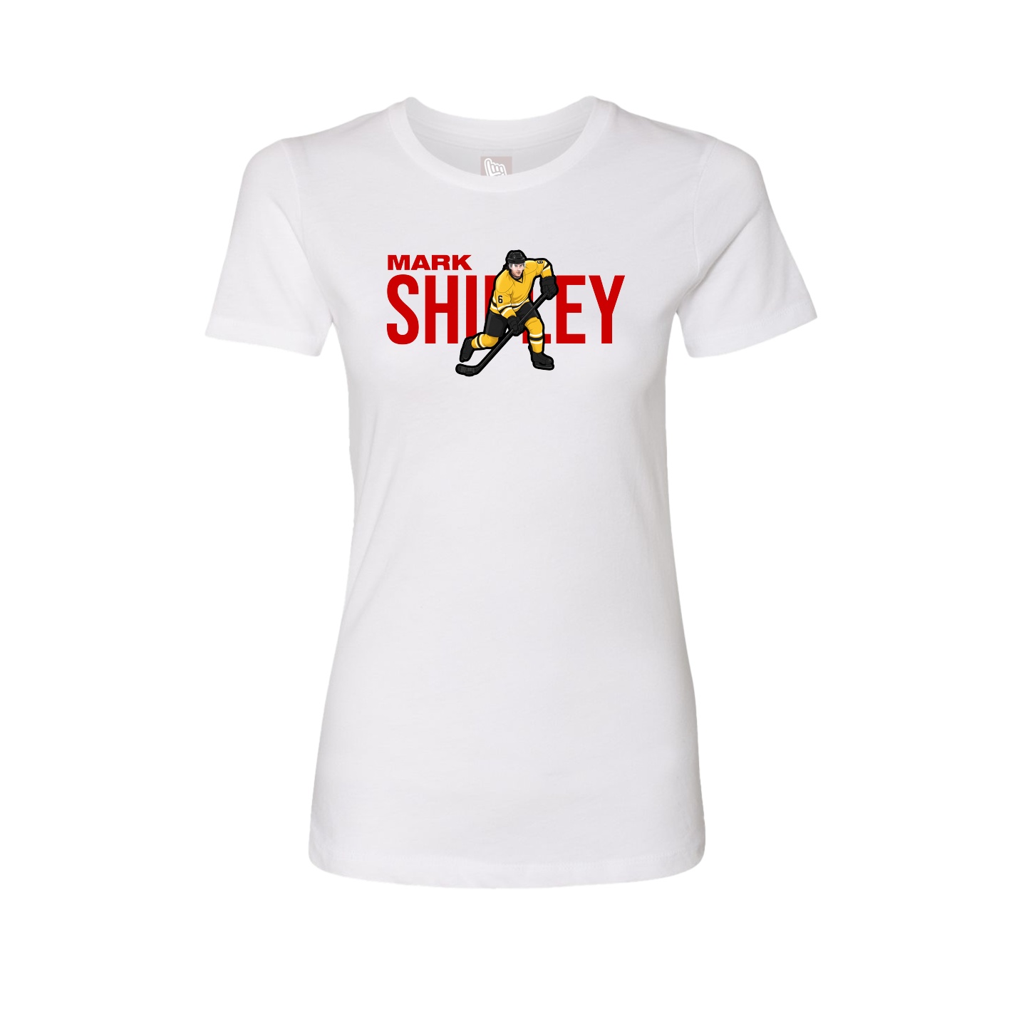 Fitted Women's Tee — Player Name in White