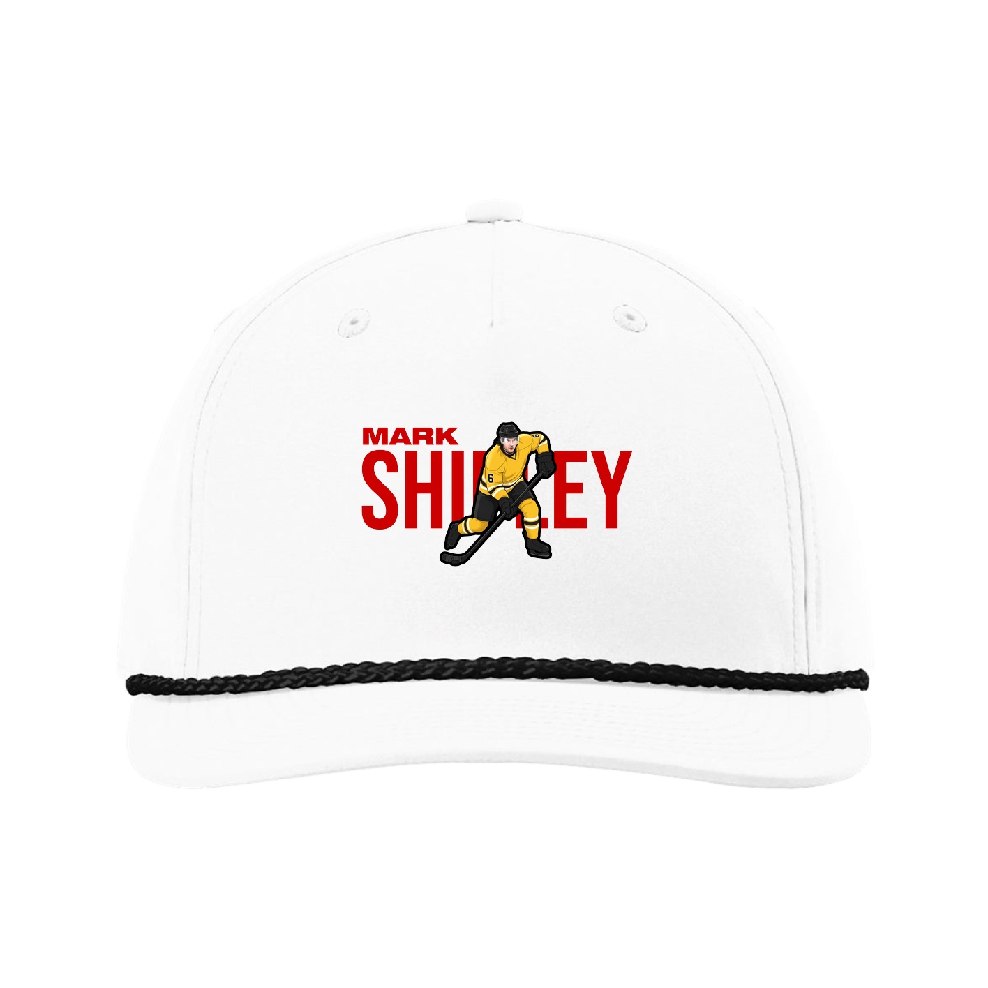Five-Panel Classic Rope Cap — Player Name in White