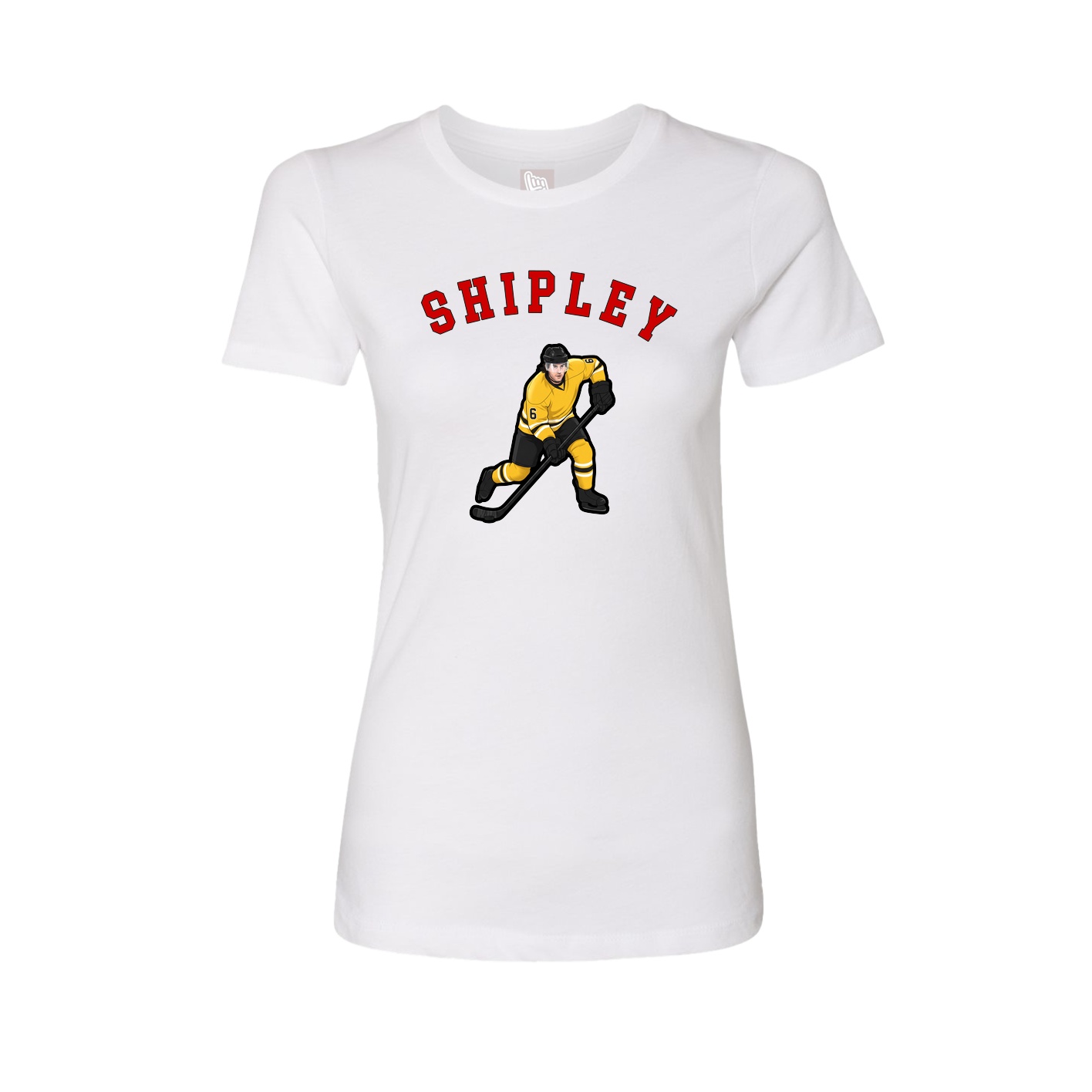 Fitted Women's Tee — Shirsey Arch in White
