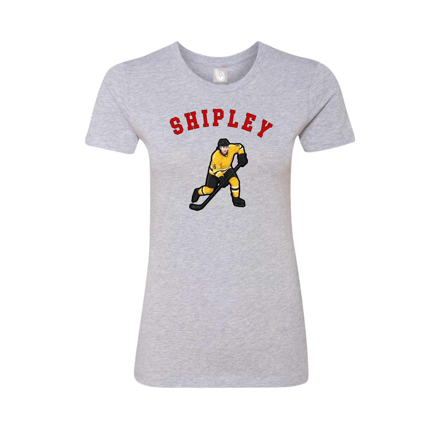 Fitted Women's Tee — Shirsey Arch in Grey