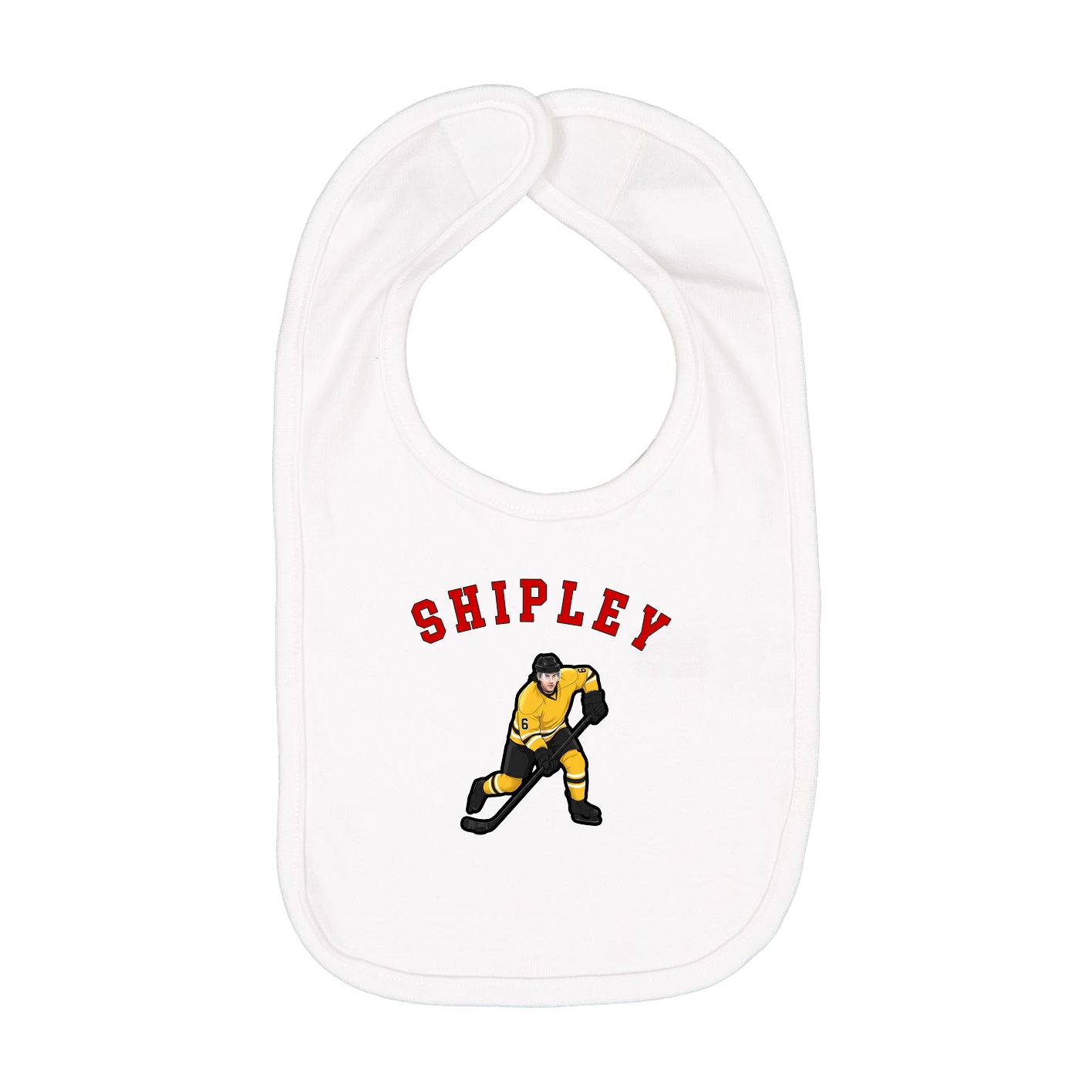 Infant Bib — Shirsey Arch in White