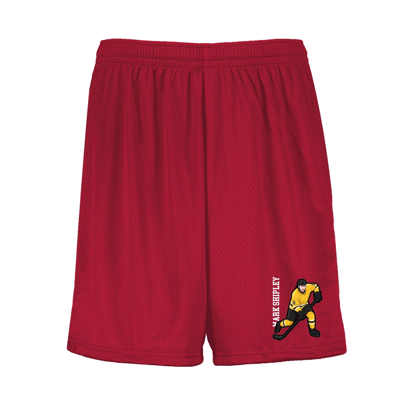Shorts — Name Vertical in Red