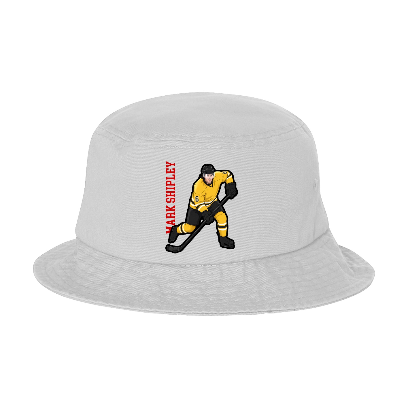 Bucket Cap — Name Vertical in White