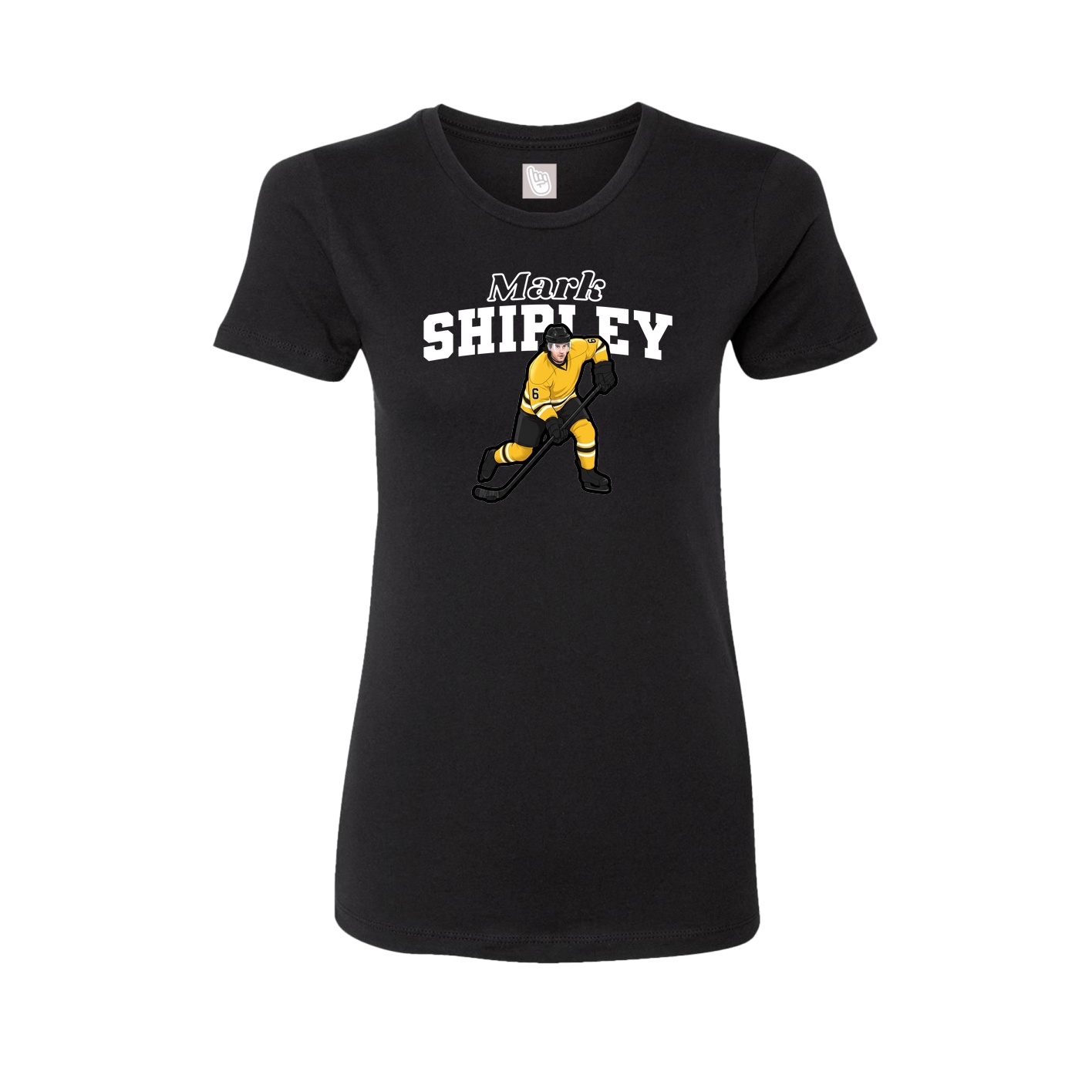 Fitted Women's Tee — Name Arch in Black