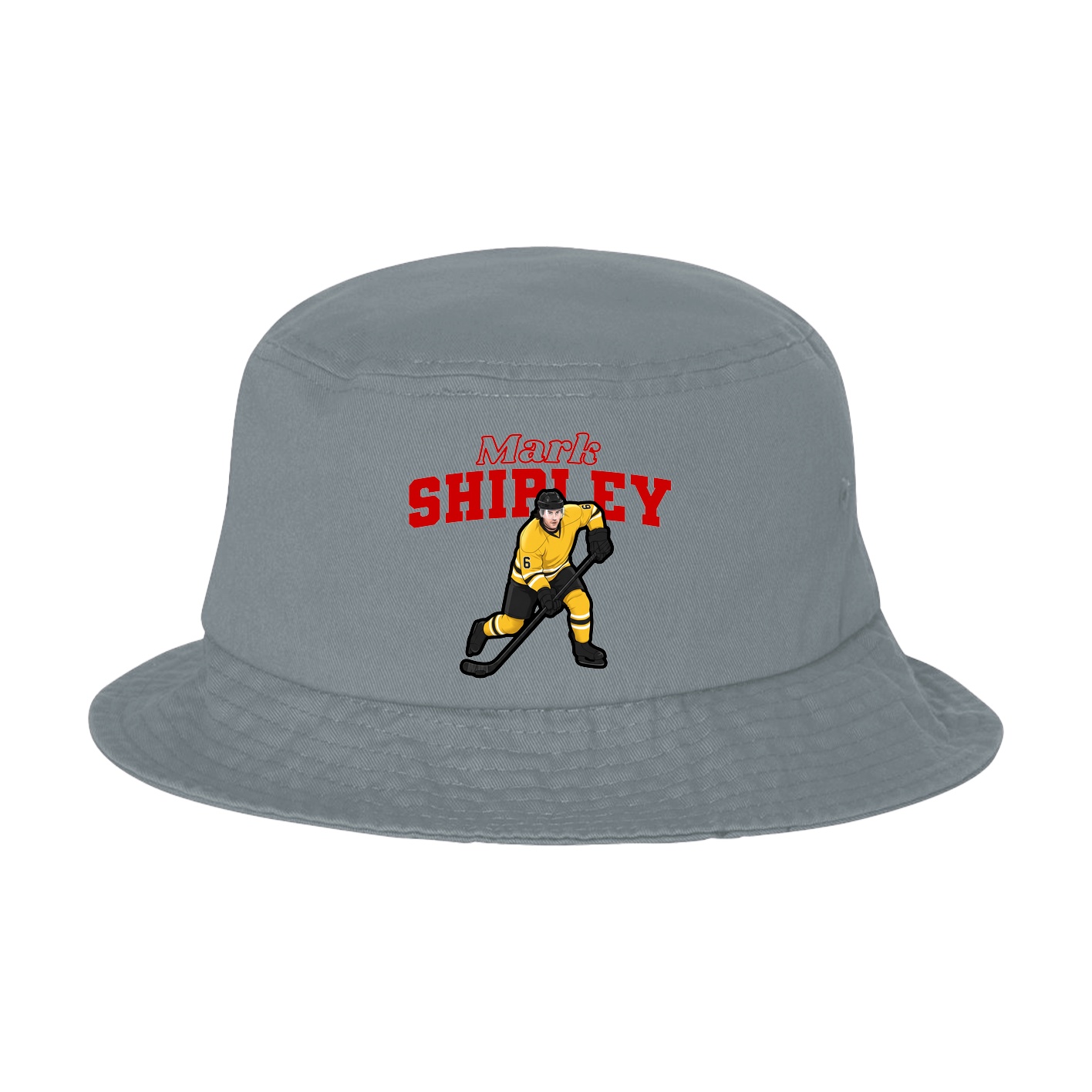Bucket Cap — Name Arch in Grey