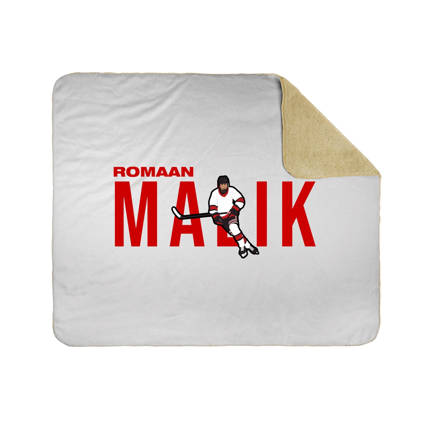 Throw Blanket — Player Name in White