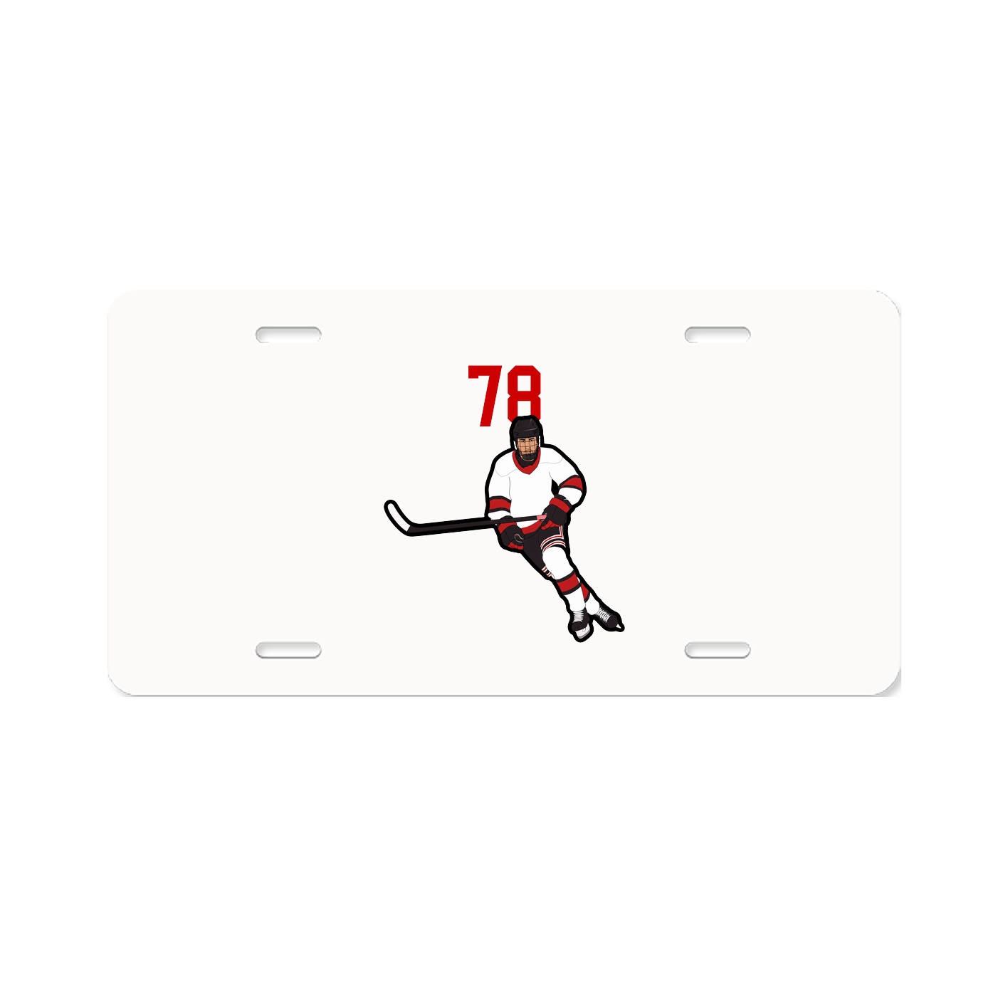 License Plate — Number Top in Classic