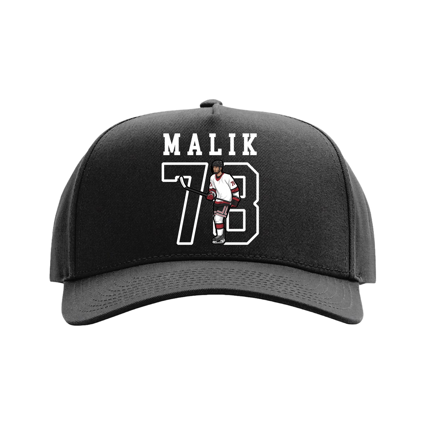 Full Fabric Five-Panel Champ Cap — Shirsey in Black