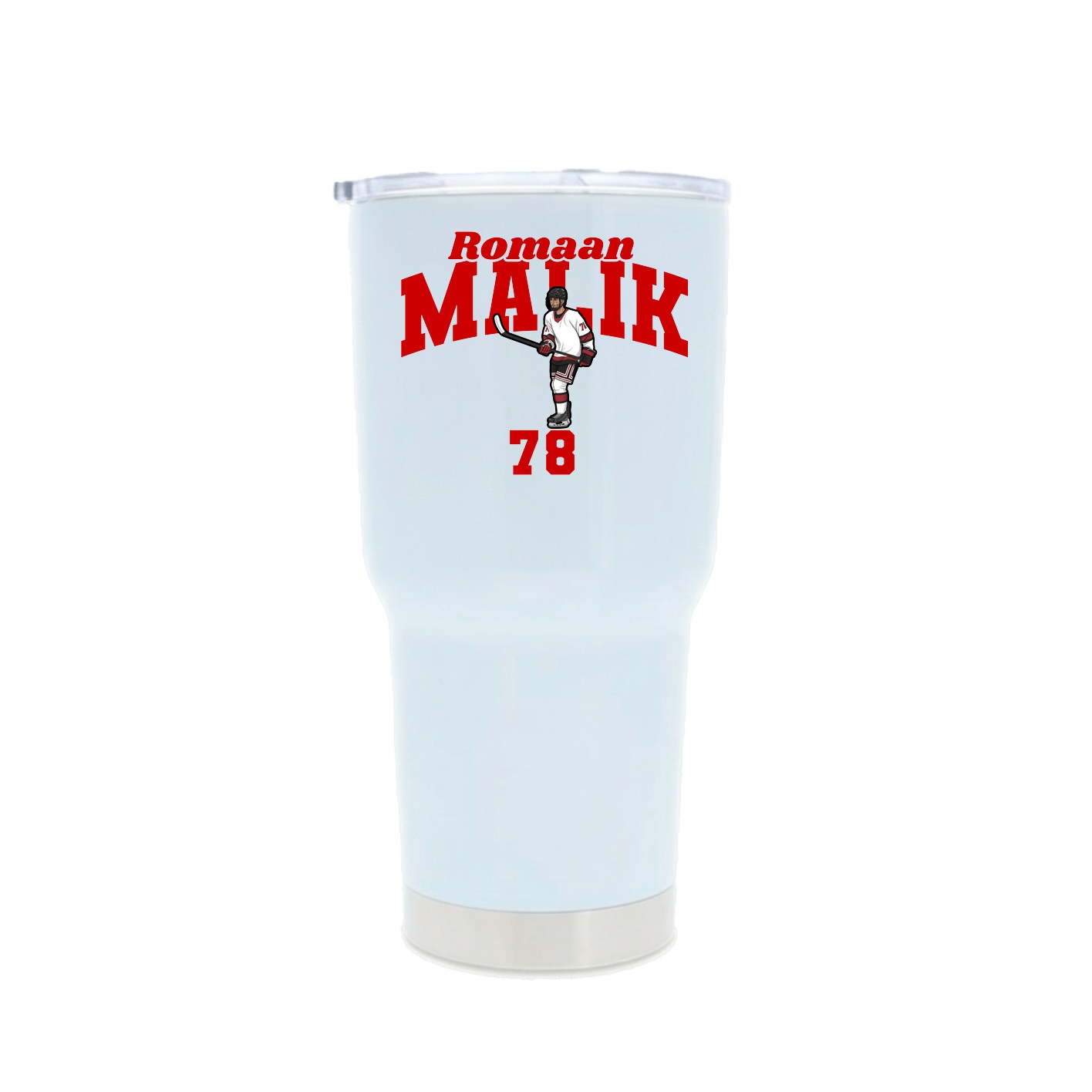 30oz Stainless Steel Tumbler — Signature Arch in White
