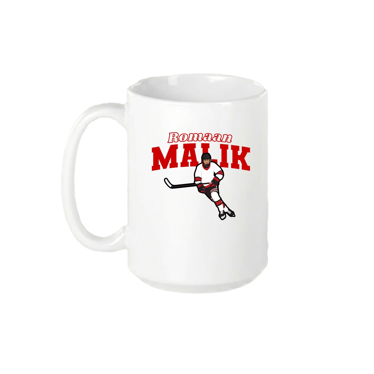 15oz Coffee Mug — Name Arch in White