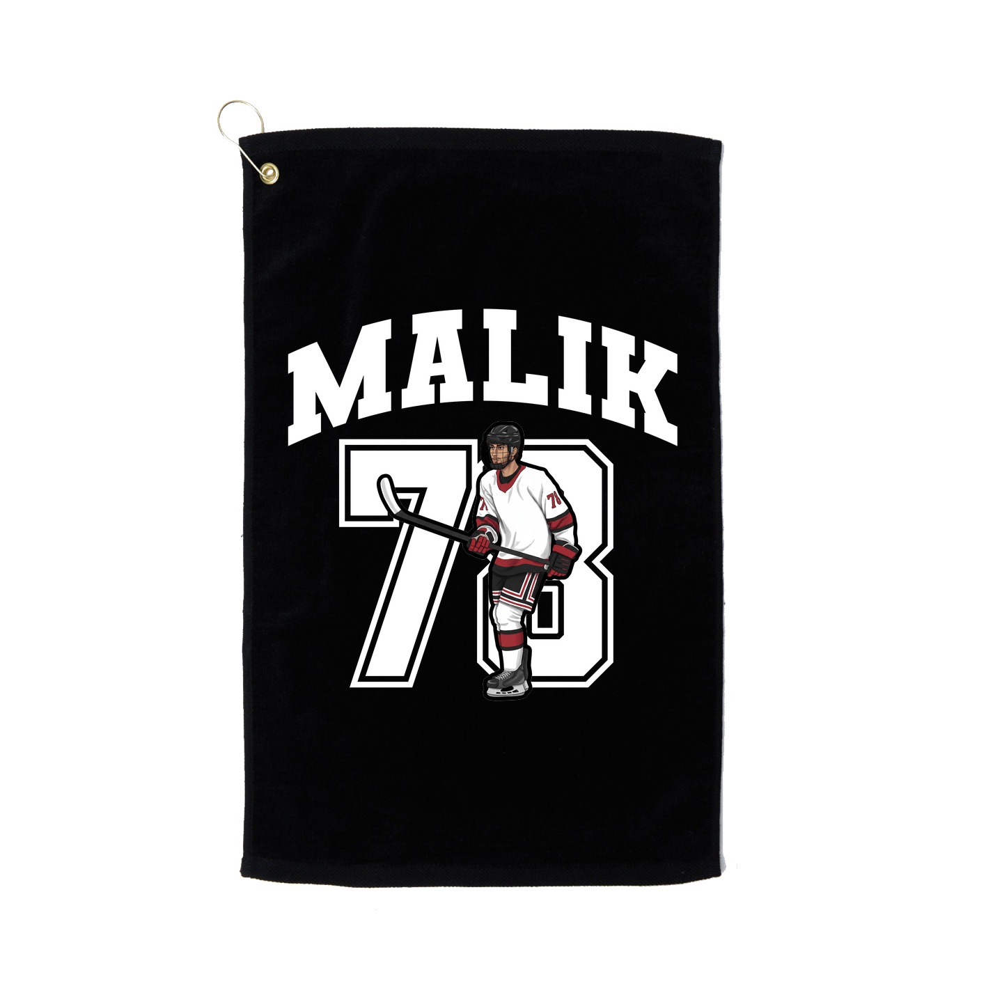 Golf Towel — Number in Black