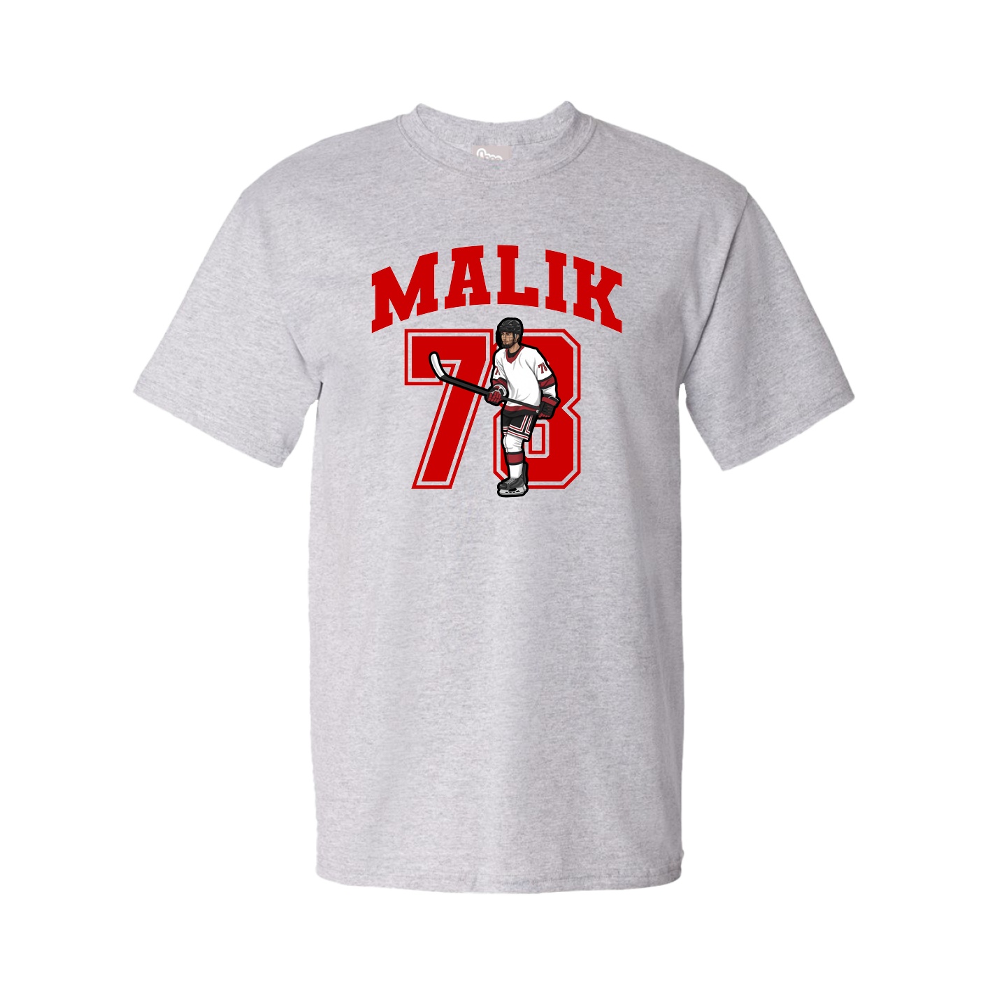Youth Tee — Number in Grey