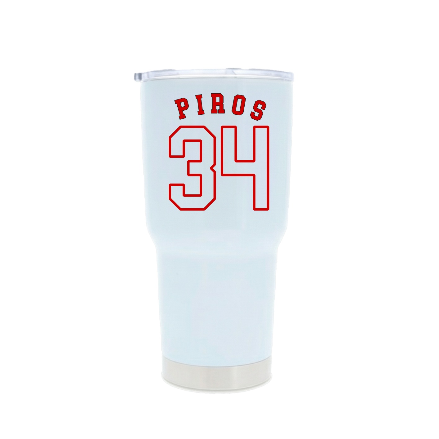 30oz Stainless Steel Tumbler — Shirsey Arch in White