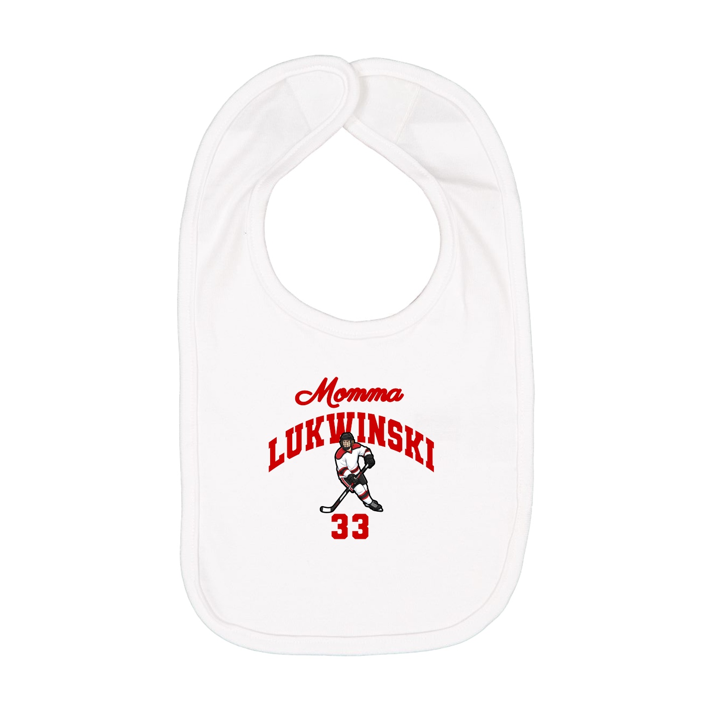 Infant Bib — Mothers Day Arch in White