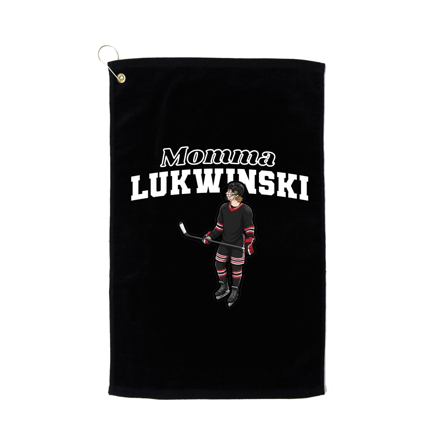 Golf Towel — Mothers Day Block in Black