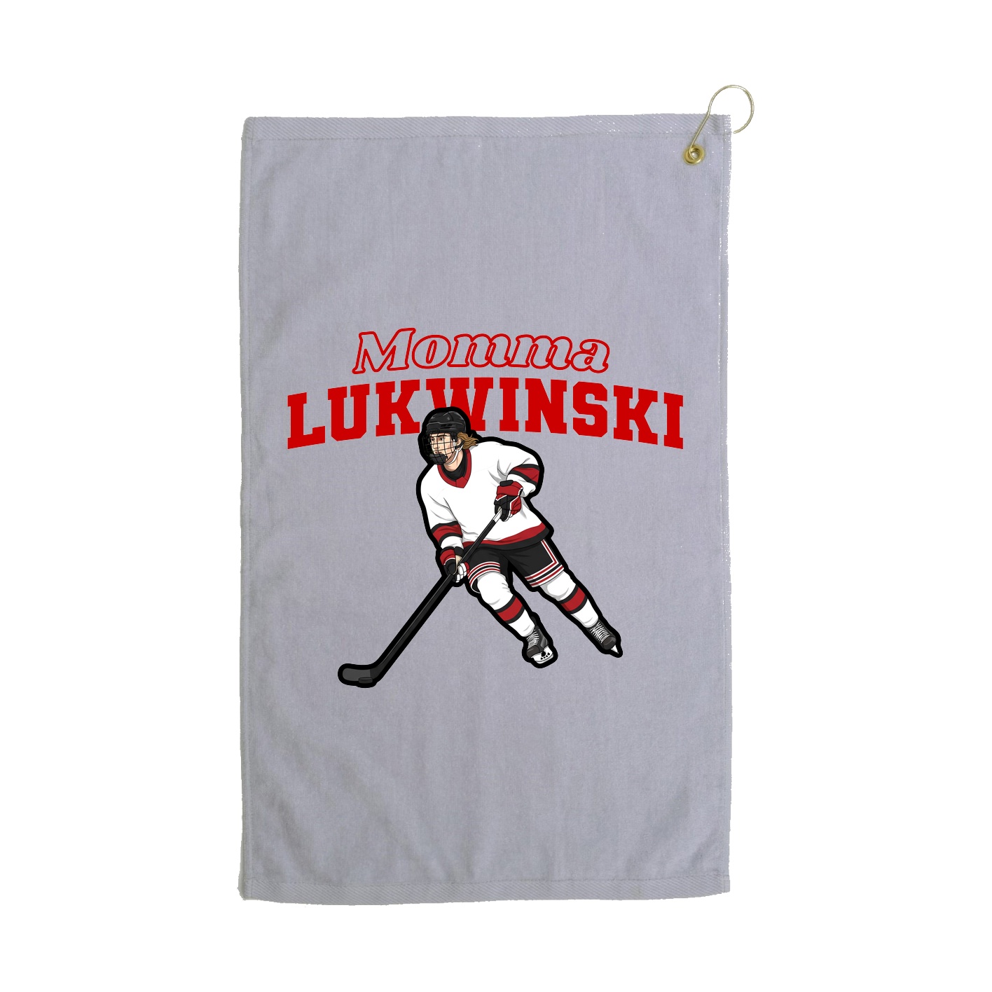 Golf Towel — Mothers Day Block in Grey