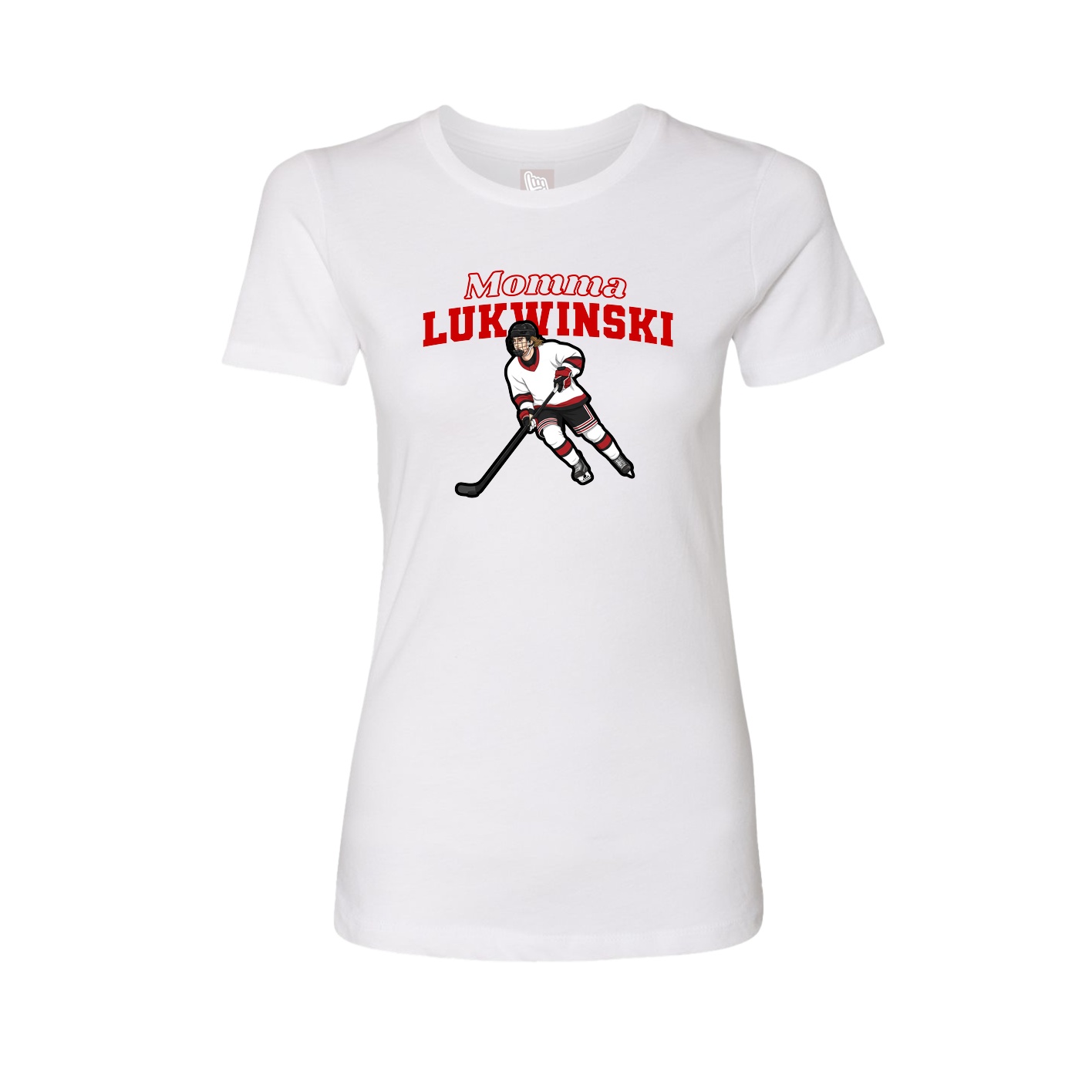 Womens Tee — Mothers Day Block in White