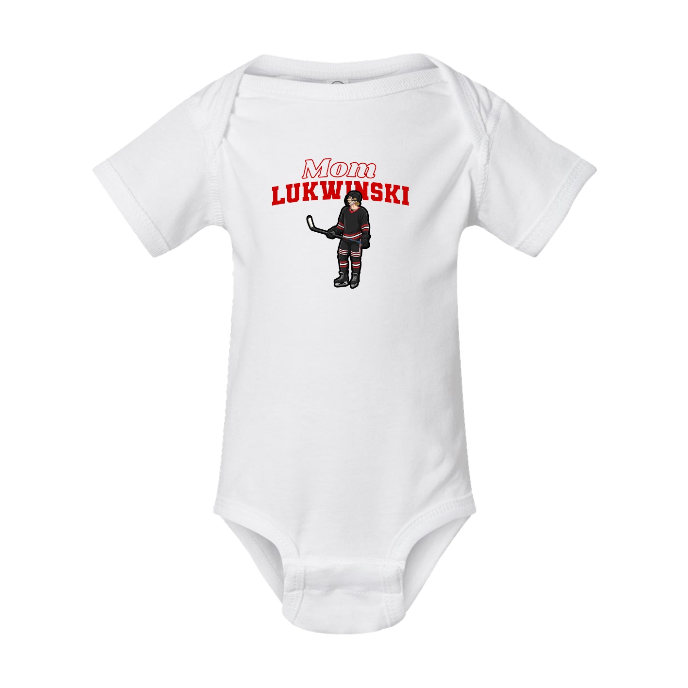 Baby Onesie — Mothers Day Block in White