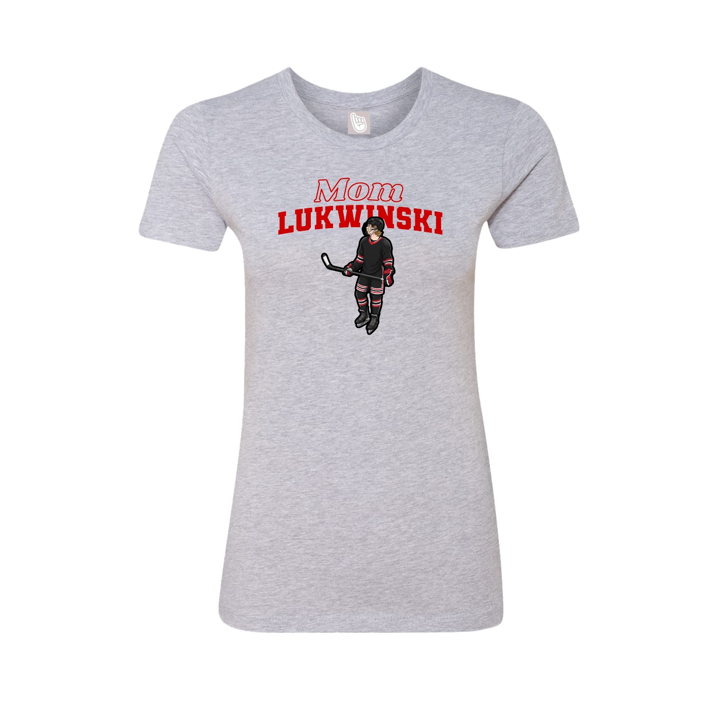 Womens Tee — Mothers Day Block in Grey
