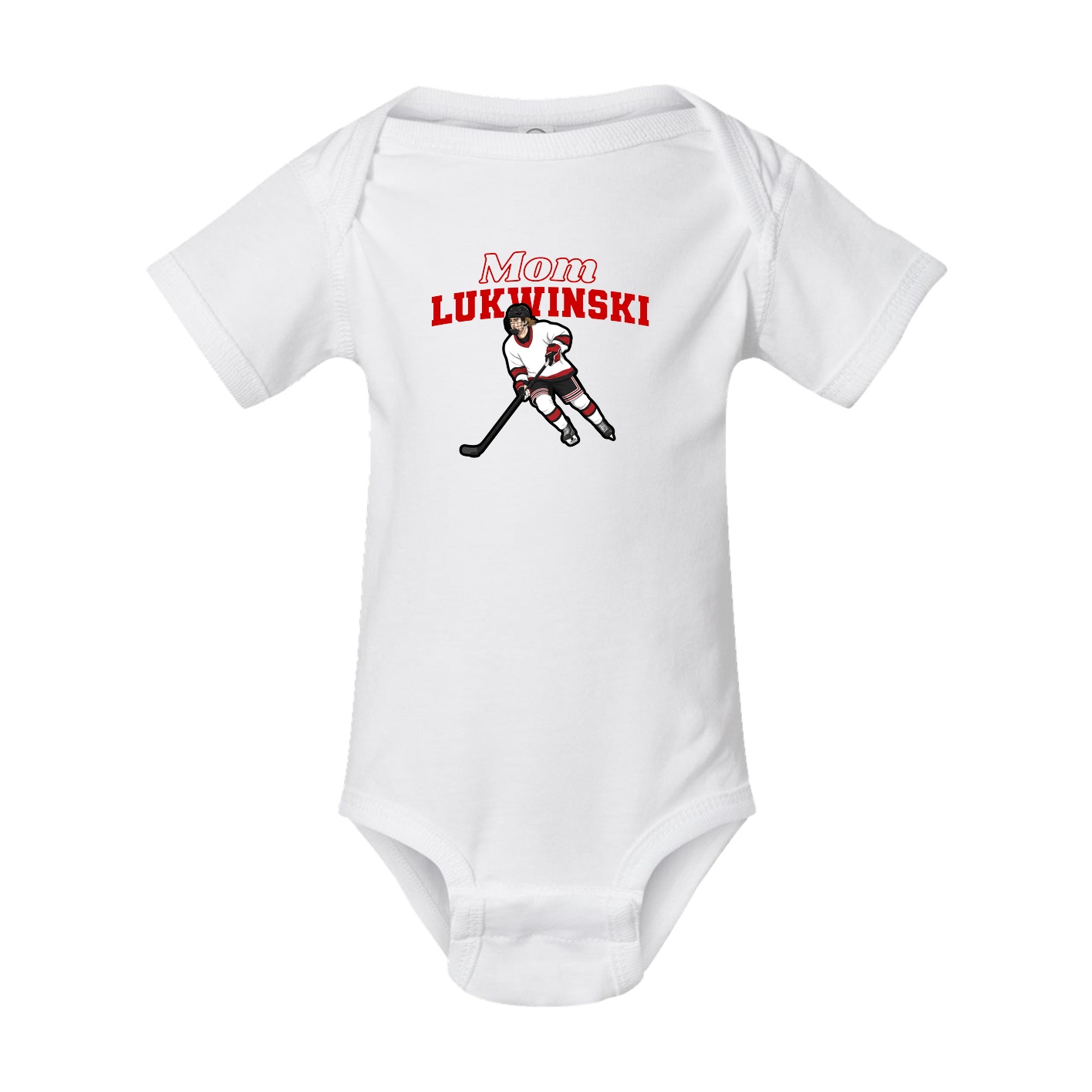 Baby Onesie — Mothers Day Block in White
