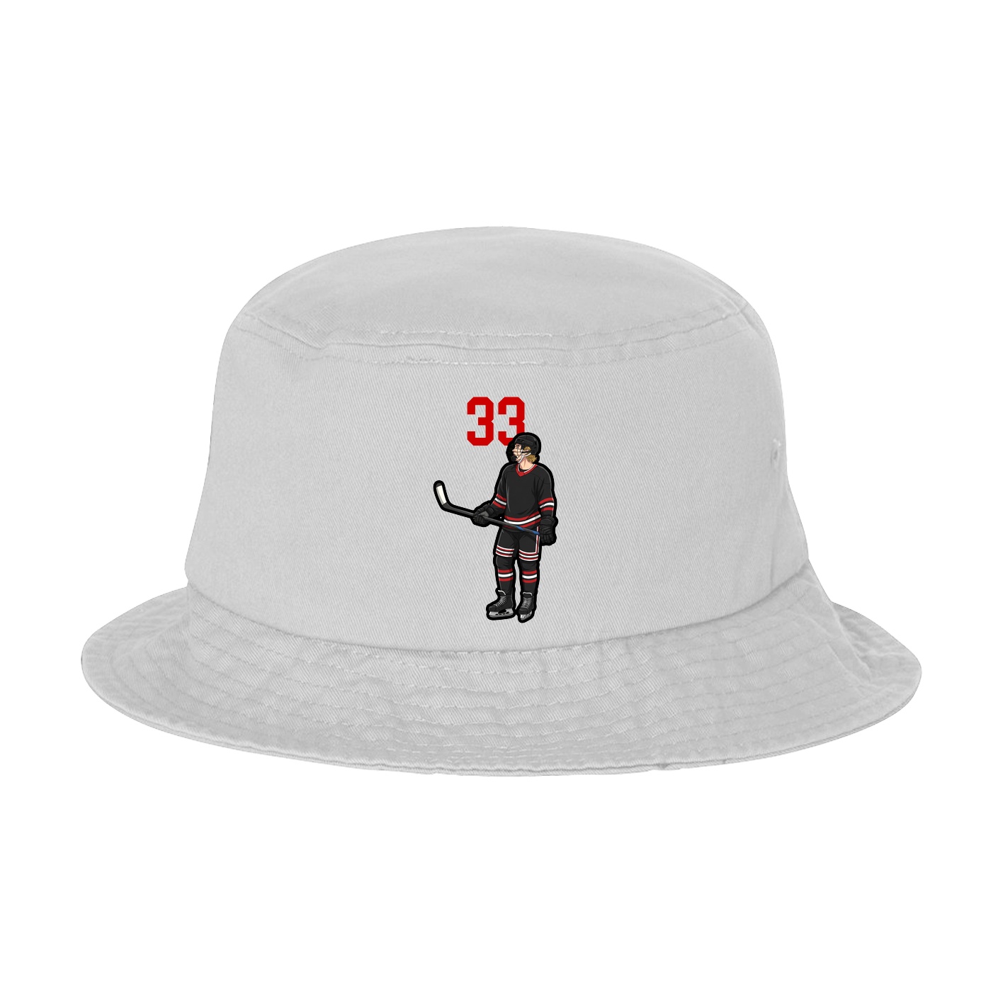 Bucket Cap — Number Top in White