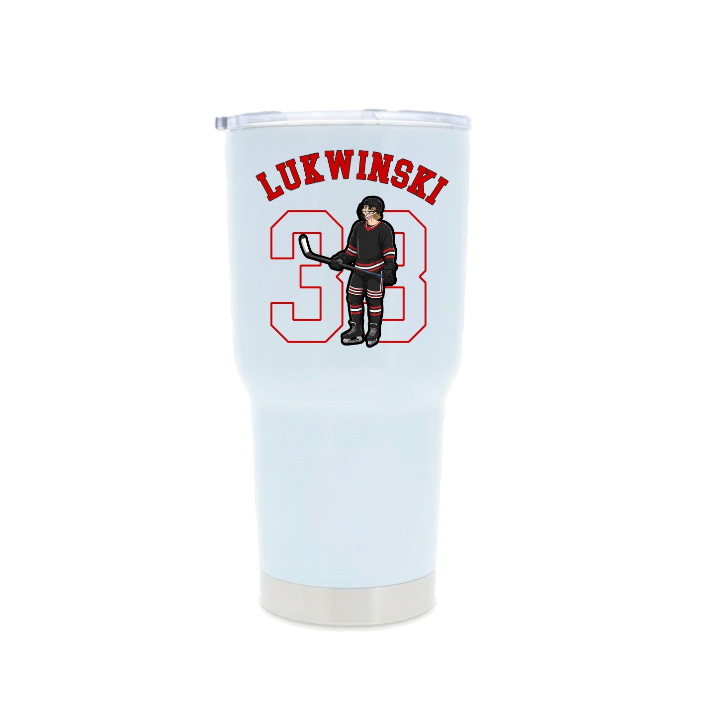 30oz Stainless Steel Tumbler — Shirsey Arch in White