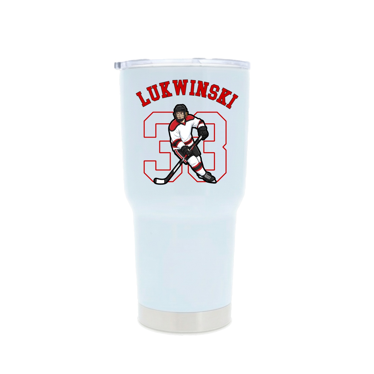 30oz Stainless Steel Tumbler — Shirsey Arch in White